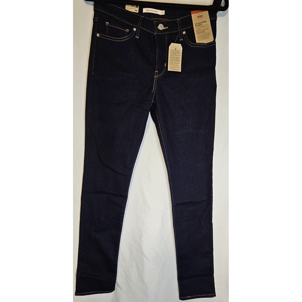 NWT Women's Levi's 311 Shaping Skinny Mid Rise Tummy Panel 28x30 Blue Cowgirl